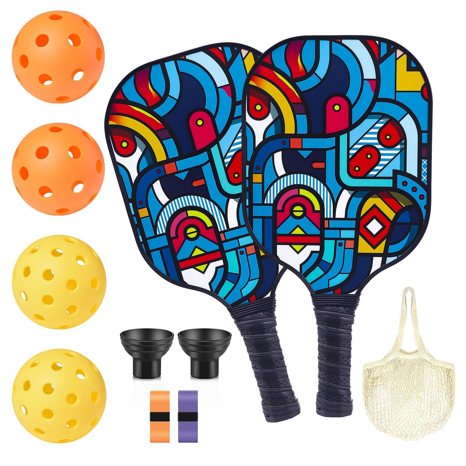 Abstract blue-glass fiber double shot+handbag+4 ball+ball pickup+hand glue